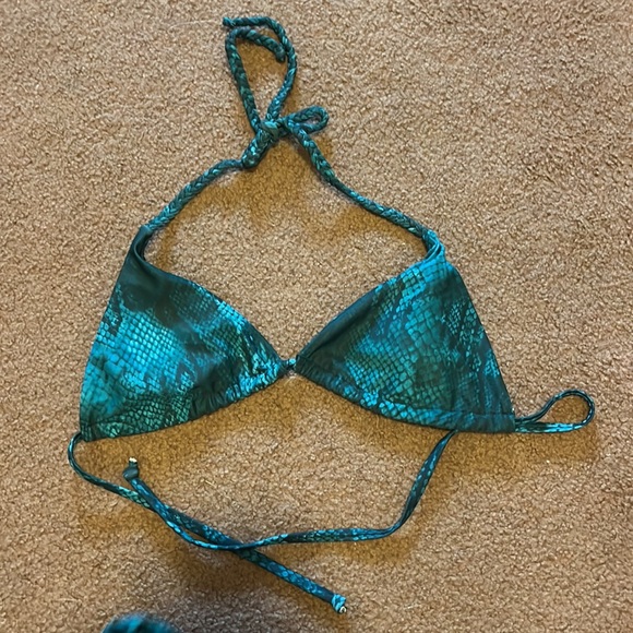 Women's Leopard Print Underwire Tie String Triangle Bikini - Picture 9 of 11